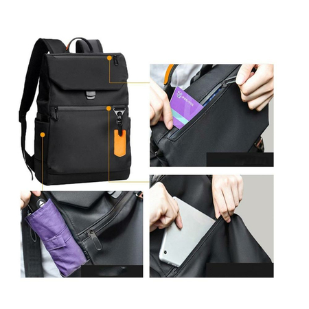 ΣΑΚΊΔΙΟ ΜΕ ΘΉΚΗ LAPTOP 14" AMBER ΜΑΎΡΟ AM2034