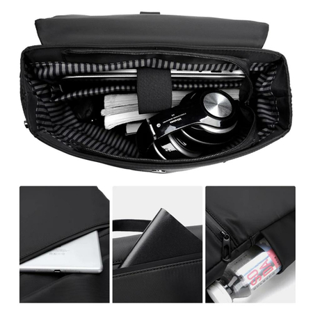 ΣΑΚΊΔΙΟ ΜΕ ΘΉΚΗ LAPTOP 14" AMBER ΜΑΎΡΟ AM2034