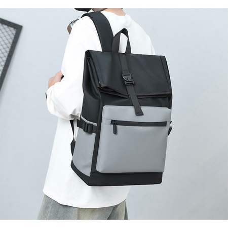 ΣΑΚΊΔΙΟ ΜΕ ΘΉΚΗ LAPTOP 15.6" AMBER ΜΑΎΡΟ/ΓΚΡΙ AM2045