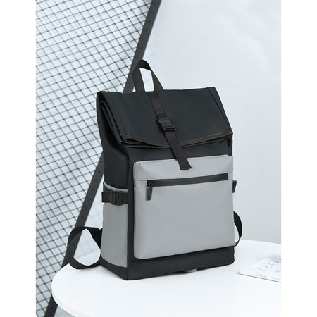 ΣΑΚΊΔΙΟ ΜΕ ΘΉΚΗ LAPTOP 15.6" AMBER ΜΑΎΡΟ/ΓΚΡΙ AM2045