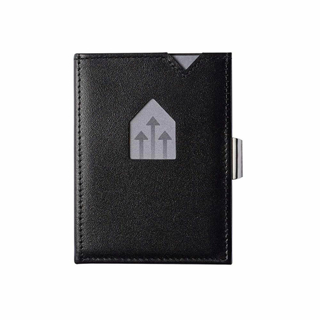 Πορτοφόλι για κάρτες δερμάτινο με rfid προστασία σε μαύρο χρώμα