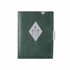 Πορτοφόλι για κάρτες δερμάτινο με rfid προστασία σε πράσινο-σμαραγδί  χρώμα