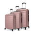 Βαλίτσες σκληρές, σετ 3 τεμαχίων ροζ (καμπίνας-μεσαία-μεγάλη)